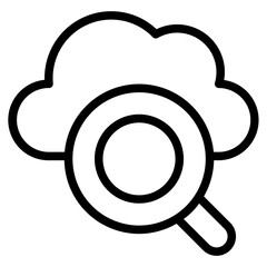 Search icon. Magnifying glass icon, vector magnifier or loupe sign.