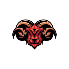 goat logo design in sport style