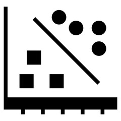 Growing graph simple icon