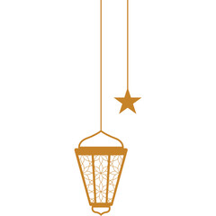 Gold Modern Islamic Lantern