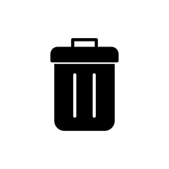 Trash icon vector isolated on white background. trash can icon. Delete icon vector