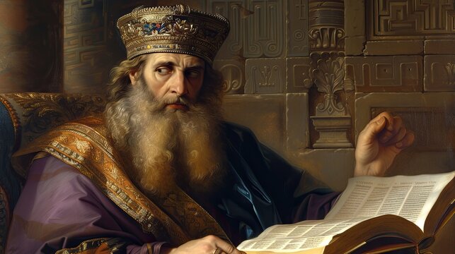 Royal legacy: king Salomon, an iconic biblical figure known for wisdom, wealth, and legendary reign, symbolizing power and influence throughout history and legend
