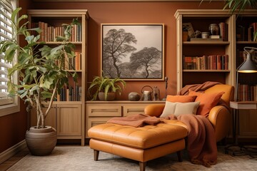 Cozy Reading Nook: Earthy Vibes and Warm Toned Living Room Decors