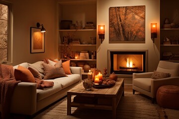 Warm Toned Living Room Decors: Earthy Vibes & Inviting Atmosphere with Warm Lighting