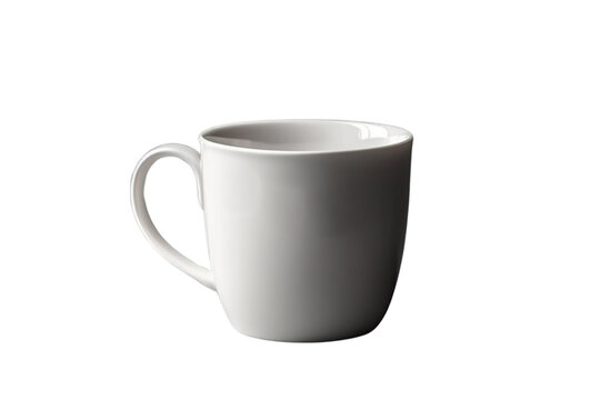 Ceramic white cup on transparent background png image