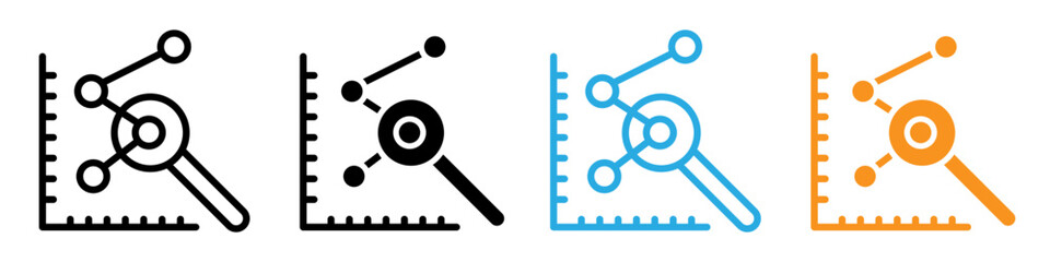 Market prediction icon logo set vector