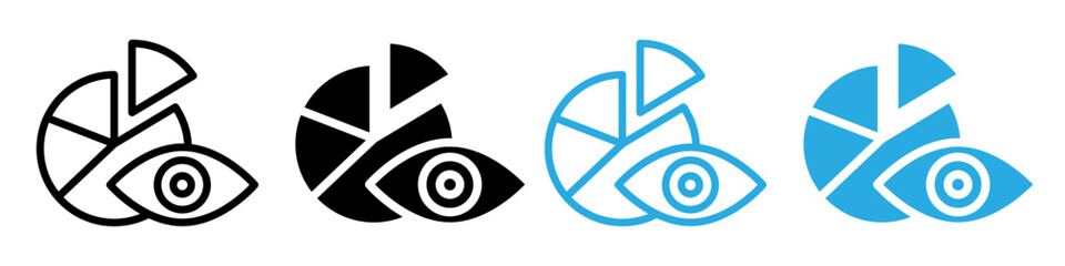 Predictive analytics icon logo set vector