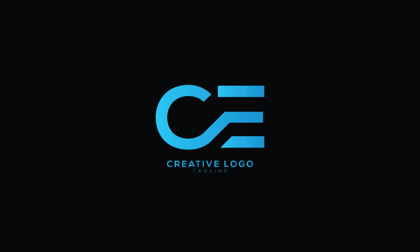 CE Abstract initial monogram letter alphabet logo design