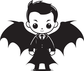 Playful Dracula Charming Vector Logo Design Magical Delight Dracula Emblem in Vector Charm