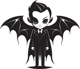 Vectorized Vamp Charm Cute Logo Design Sharp and Sweet Dracula Emblem Vector Logo