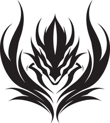 Mythical Strength Vector Dragon Head Logo Breath of Fire Dragon Head Emblem in Vector