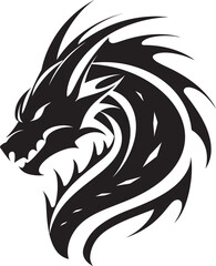 Legendary Flame Head Logo Design with Dragon Blazing Sentinel Vector Dragon Head Emblem