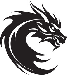 Eternal Watch Vector Logo with Dragon Head Majestic Symbol Dragon Head Logo in Vector