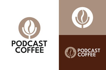 Logo ready elegant simple creative brand identity company corporate cafe fashion food initial coffee microphone podcast letter word  mark sign modern line