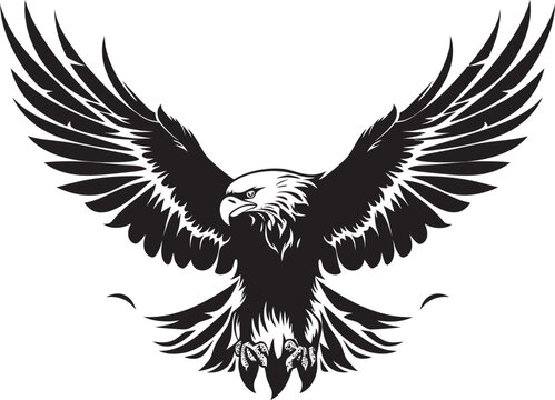 recommend clip art: Celestial Ink Flight Eagle Tattoo Logo Design with Skull Wing Span Eternal Guardian Tattoo Styled Eagle Emblem with Skull