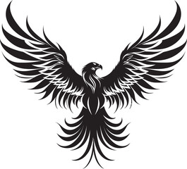 Skull Wing Sovereign Tattoo Style Eagle Logo Winged Revival Eagle with Skull Vector Emblem