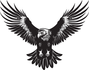 Tattooed Sovereignty Eagle Vector Logo Design Skull Wing Sentinel Tattoo Style Eagle Icon