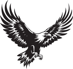Inked Legacy Eagle Vector Logo Design Regal Majesty Tattoo Style Eagle Emblem
