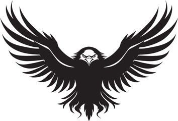 Eagle Etching Tattoo Style Icon with Skull Inked Legacy Eagle Vector Logo Design