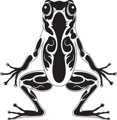 Bony Ballad Skeletal Frog Logo Design in Vector Ribbit Residue Frog Skeleton Vector Emblem