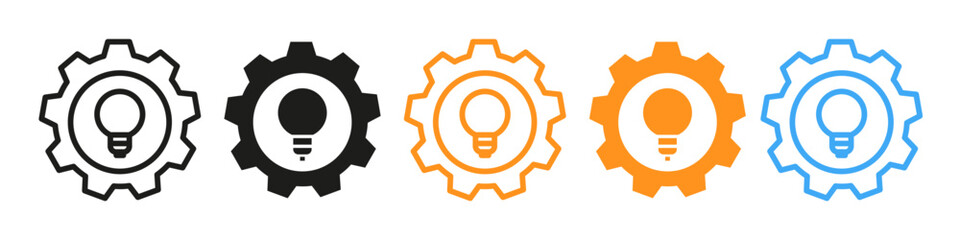 Implementation icon mark in filled style