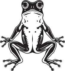 Spectral Skeletal Symphony Frog Skeleton Vector Emblem Winged Voyager Skeletal Amphibian Logo in Vector