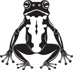 Haunted Hopper Skeleton Frog Logo Design in Vector Bony Bellows Frog Skeleton Vector Logo Emblem