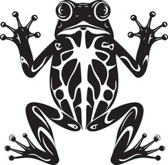 Ghostly Gamble Skeleton Frog Vector Logo Design Icon Skeletal Serenade Frog Skeleton Logo in Vector