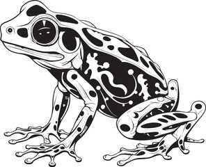 Spooky Swamp Song Skeleton Frog Logo Design in Vector Bony Ballad Frog Skeleton Vector Logo Emblem