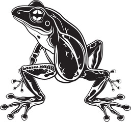 Skeletal Serenade Frog Skeleton Logo in Vector Misty Marrow Skeleton Frog Vector Icon