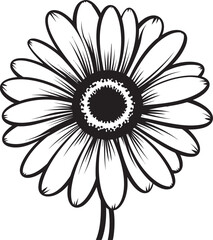 Radiant Beauty Gerbera Daisy Icon Design Floral Majesty Gerbera Daisy Logo in Vector