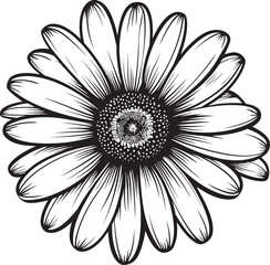 Botanical Brilliance Gerbera Daisy Logo in Vector Colorful Charm Gerbera Daisy Vector Emblem