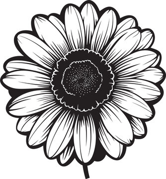 Sunlit Petals Gerbera Daisy Icon Design Daisy Delight Gerbera Daisy Logo in Vector
