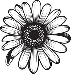 Daisy Delight Gerbera Daisy Icon in Vector Blossom Bliss Gerbera Daisy Logo Concept