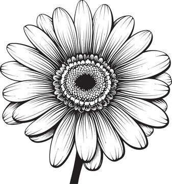 Botanical Brilliance Gerbera Daisy Emblem Design Colorful Charm Gerbera Daisy Logo Inspiration