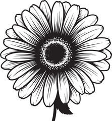 Blossom Beauty Gerbera Daisy Icon Design Radiant Reverie Gerbera Daisy Logo Design