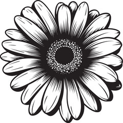 Blossom Beauty Gerbera Daisy Icon Design Radiant Reverie Gerbera Daisy Logo Design