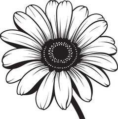 Daisy Delight Gerbera Daisy Logo in Vector Petals Perfection Gerbera Daisy Vector Emblem