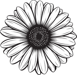 Color Cascade Gerbera Daisy Vector Icon Blossom Brilliance Gerbera Daisy Logo in Vector