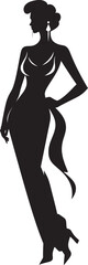 Stylish Sensation Vector Logo Design of Stylish Woman Glamorous Glow Woman Iconic Emblem Design