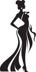 Fashion Maven Woman Vector Icon Elegance Personified Glamorous Lady Emblem
