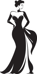 Glamour Galore Woman Vector Emblem Elegant Essence Vector Logo Design of Glamorous Woman