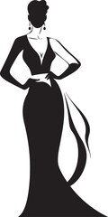 Sleek and Stylish Vector Logo Design of Stylish Woman Diva Deluxe Glamorous Lady Icon Emblem Design