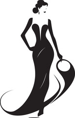 Chic Chic Woman Vector Emblem Design Sassy Sophistication Vector Logo Design of Stylish Woman