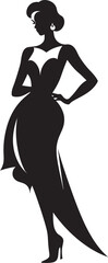 Diva Divine Glamorous Lady Logo Concept Glamorous Grace Vector Logo of Fashionable Woman