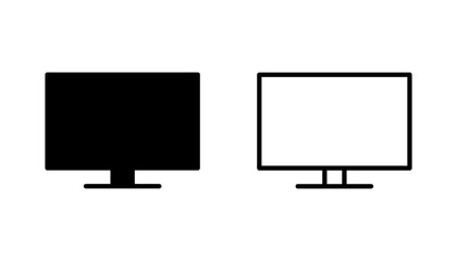 Tv icon set. television icon vector