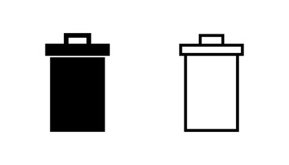 Trash icon set. trash can icon. delete icon vector. garbage