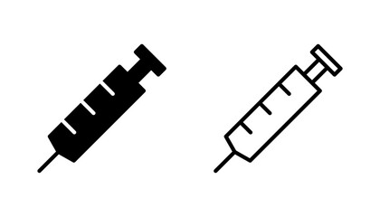 Syringe icon set. injection icon vector.