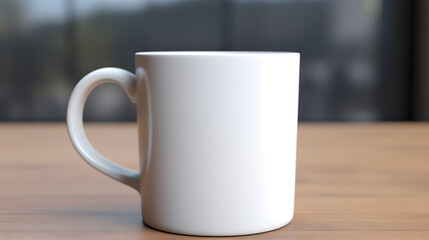 Fototapeta premium mockup of white mug, white mug on a background