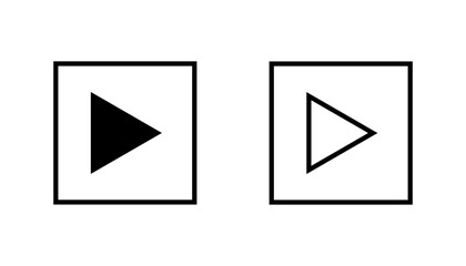 Play Icon set. Play button vector icon